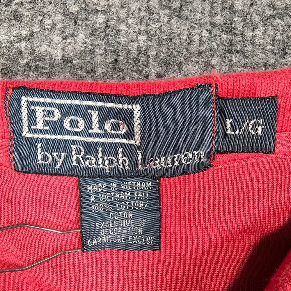 Polo Ralph‎ Lauren Mens Size L Red Short Sleeve 100% Cotton Polo Shirt Pony